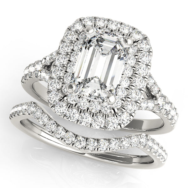 ENGAGEMENT RINGS EMERALD CUT HALO