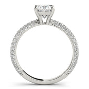 PAVE ENGAGEMENT RING WITH CUSHION HEAD